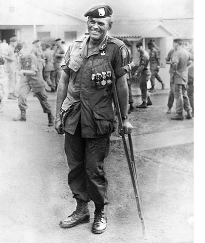 In 1967, after arrival at the II Corps Mike Force, 5th Special Forces Group, Captain Fry was awarded four medals earned earlier while with the 1st Cavalry Division in Vietnam. (Image credit: U.S. Army)