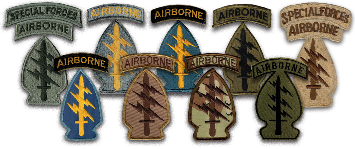Special Forces Patch from the different generations of the force. 