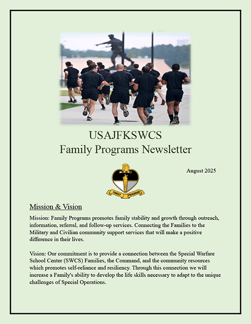 Family Programs Newsletter August 2025