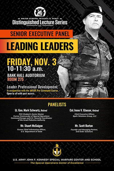 Major General Michael D. Healey Distinguished Lecture Series _ Leading Leaders