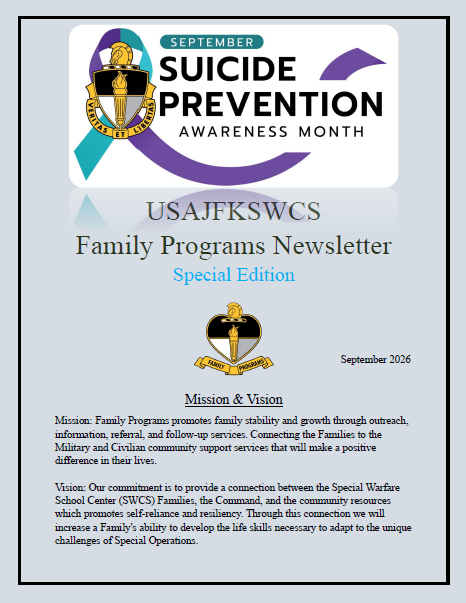 USAJFKSWCS Family Programs Newsletter September 2026